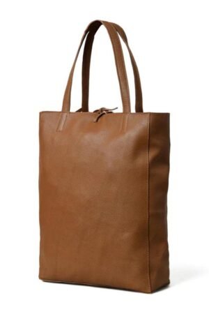 Café Chic Women’s Leather Tote Bag Brown Brand New
