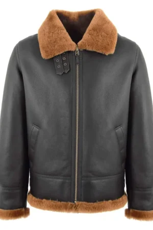 Men’s Classic B3 Original Sheepskin Jacket Brown Ginger