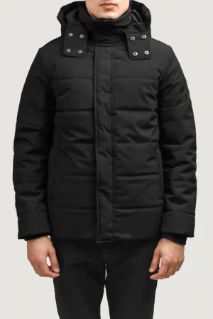 Exton Black Hooded Down Puffer Jacket