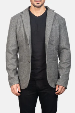 Borges Grey Wool Blazer
