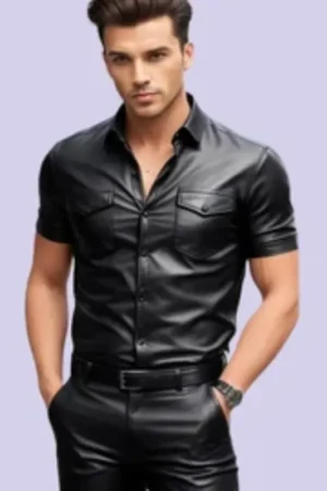 Men's Leather Shirts