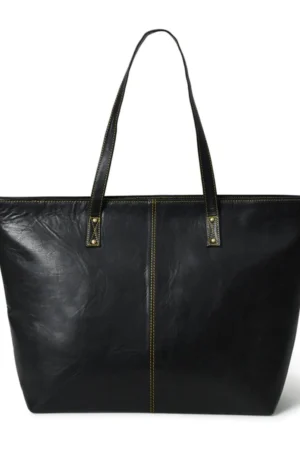 The Kim Women’s Leather Tote Bag Black Brand New