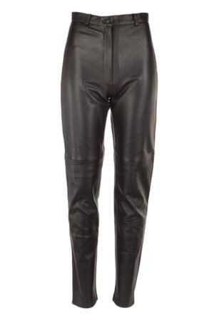 Womens Suede Leather Trousers Brown New
