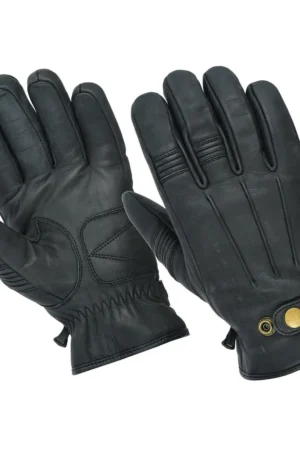 Motorcycle Leather Gloves Warm Soft Black new